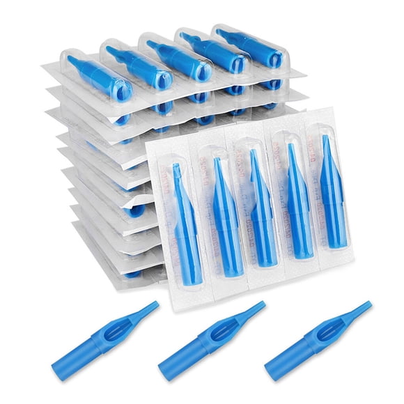 Pack of 50 Pigment Needle Tips Assorted Supplies Body Art Covers Plastic Permanent Makeup Professional Tools Single-use Attachments Supplies 5RT
