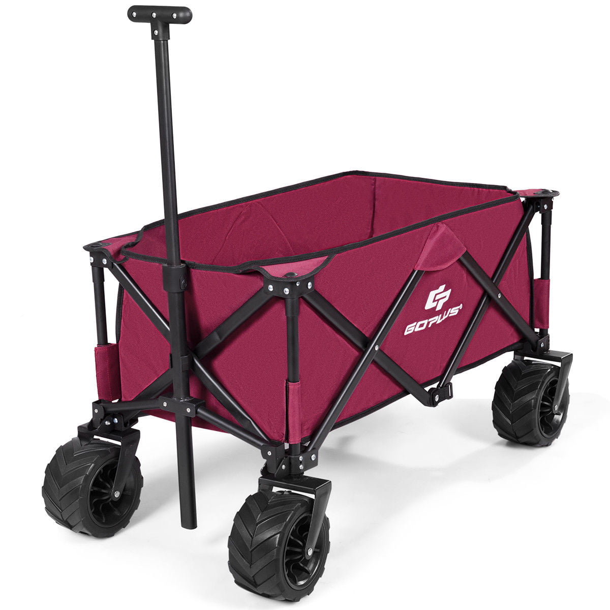 Goplus Collapsible Folding Wagon Cart Outdoor Utility Garden 