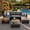 7-Pieces-Gray-Bigger, variant on Patio Furniture Set, 5-Piece Outdoor Conversation Set with Tempered Glass Bistro Coffee Table & Plush Cushions, All-Weather PE Wicker, Rust-Resistant Metal Frame, Black