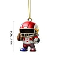 thumbnail image 3 of Interesting Super Wrist Style Rugby Player Acrylic Statue Keychain 2D Design A Sports Souvenir That Fans Can Collect, 3 of 6
