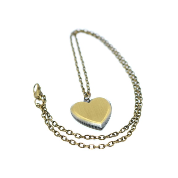 Raindrops Heart-Shaped Custom Picture Locket Necklace Light Brown Openable Pendant 1 Piece Women’s Jewelry