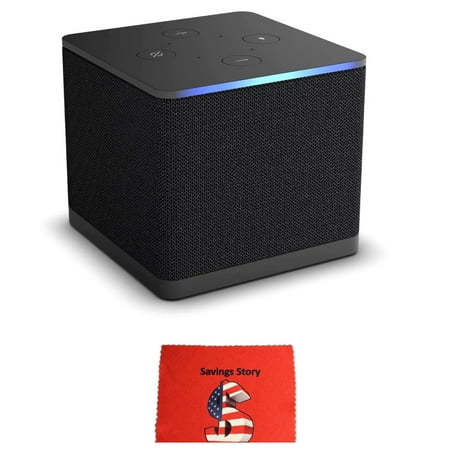 Amz_Fire_TV Cube (3rd Gen) 4K Streaming Device, Hands-free, Wi-Fi 6E, Free Cleaning Cloth