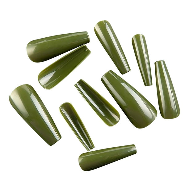 Uñas postizas a presión, regalos para mujeres, 100 piezas de uñas postizas mate, parches largos para decoración de uñas, caja de uñas completamente esmerilada, decoración de uñas
