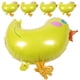 thumbnail image 2 of KAKOWELY 5 globos de aluminio con dibujos animados de pollos amarillos grandes, globos de helio Mylar, decoración para fiestas de cumpleaños, festivales y bodas (amarillo), 2 of 5