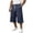 Navy, variant on longantii Men's Capri Pant Baggy Below Knee Summer Casual Wide Leg Loose Drawstring 3/4 Pant with Pockets Sky Blue M