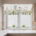 thumbnail image 3 of Spring Summer Leaf Wildflower Kitchen Curtains Valances for Windows Sage Green Leaves Rod Pocket Window Valance Farmhouse Toppers Curtain 54x18 Inch for Bedroom Bathroom Living Room Decor, 3 of 6