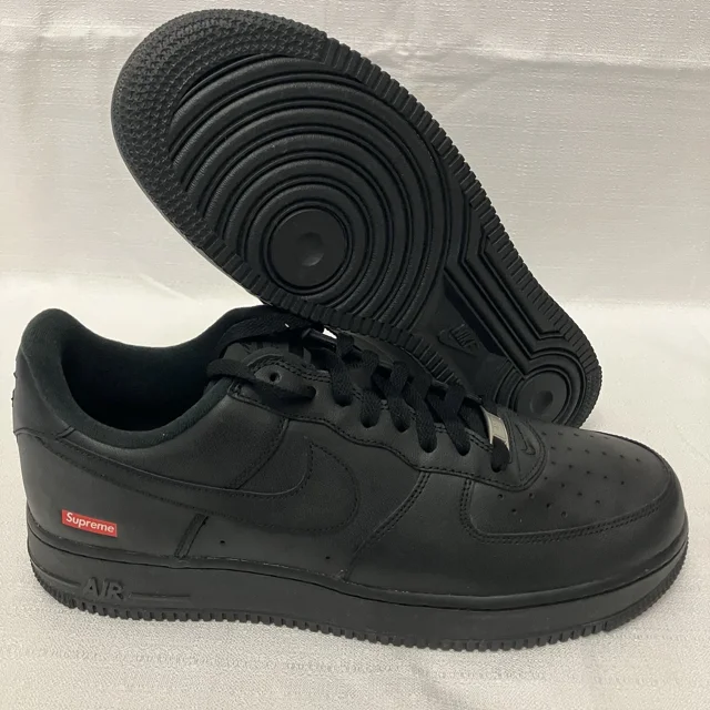 Ni&ke Air Force 1 Low Supreme Shoes CU9225 001 Triple Black Sz 12.5