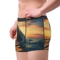 thumbnail image 2 of Pofeuu Sunset Ocean Whale Print Men’s Boxer Briefs, Moisture-Wicking Underwear, Regular,Trunk-XX-Large, 2 of 5