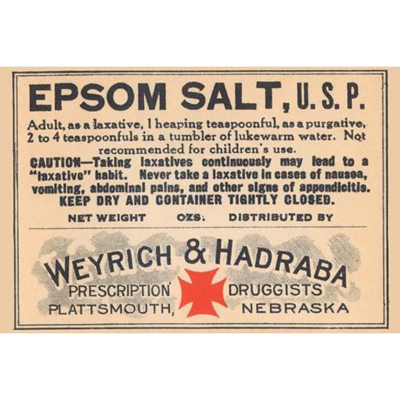Epsom Salt, U.S.P.-Fine Art Canvas Print (20" x 30")
