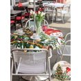 thumbnail image 4 of Outdoor Tablecloth with Umbrella Hole and Zipper, Snowman Christmas Round Table Cloth 54 Inch Waterproof Tablecloth, Xmas Tree Ball Snowflake Winter Wooden Picnic Table Cover for Patio Camping, 4 of 7
