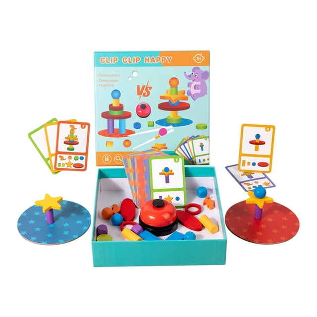 Ayuda de la ayuda de los juguetes preescolares de los bloques de construcción, los bloques de madera establecen un juego de mesa familiar para niños
