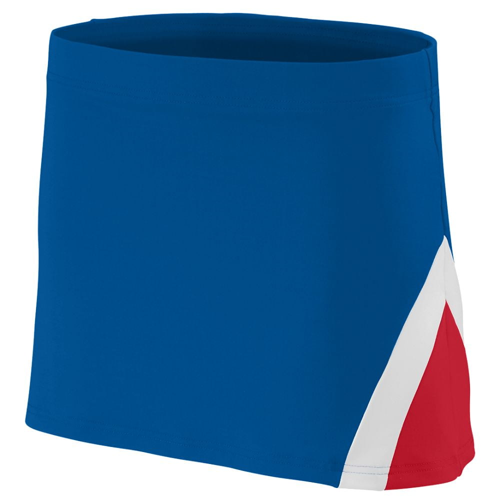 Augusta BIg Girls Covered Elastic Waistband Skirt GOLD//WHITE XX-Small