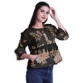 thumbnail image 3 of Moomaya Hauts Boho en Coton Blouses Décontractées d'Été Col Rond T-Shirt, 3 of 4