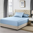 thumbnail image 1 of Alive Pixels Alive Pixels Fitted Sheet 200TC Egyptian Cotton Blue Solid 15 Inch Pocket Single Fitted Sheet (Olympic Queen), 1 of 2