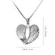 thumbnail image 3 of Collar de alas de ángel, gargantilla de clavícula, joyería de plata para el cuello, colgante de corazón para el cuello, 3 of 5