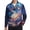 Galaxy Space Planet, variant on Mens Retro Octopus Wave Polo Shirts Long Sleeve Zip Pullover