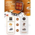thumbnail image 4 of Waffle Maker, 4-Slice Waffle Iron, Square Belgian Waffle Maker, with 5 Browning Levels, Non-Stick Plates, Indicator Lights, Cool Touch Handle, Recipe, 1200W (White), 4 of 5