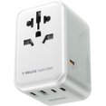 thumbnail image 1 of Adaptador de viaje universal MOMAX de 70 W GaN con 3 USB-C y 2 USB-A, 1 of 6