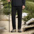 thumbnail image 2 of YLSDY Men's Solid Quick Dry Hiking Pants, Zipper Pockets, Belt Loops, Lightweight Outdoor Trousers for Travel & Sports Black S, 2 of 9