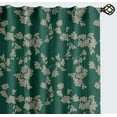 thumbnail image 2 of Vargottam 84 Inch Rod Pocket/Back Tab Cotton Curtains for Windows and Doors - Light Filtering Cotton Canvas - Light Filtering Drapes for Doors - Set of 2 Panels, 52"x84" - Floral Design (Green), 2 of 8
