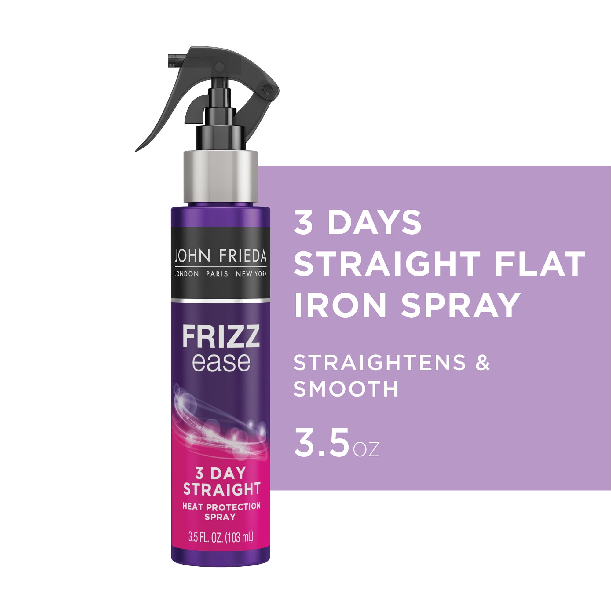 John Frieda Frizz Ease Keratin-Infused 3-Day Straightening Flat Iron  Styling Spray,  fl oz 