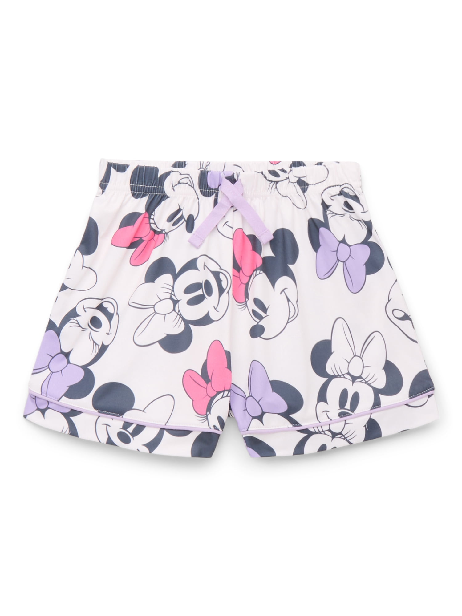 Disney Minnie Mouse Girls Short Sleeve Top with Shorts, 2-Piece Pajama Set, Sizes 4-10