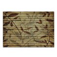 thumbnail image 1 of Beige Cutting Board, Bamboo Stems Background with Leaves and Stems Pattern Print, Decorative Tempered Glass Cutting and Serving Board, Small Size, Brown Tan Beige, by Ambesonne, 1 of 1