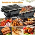 thumbnail image 7 of HAPPYGRILL Cast Iron Charcoal Grill, Portable Hibachi Grill with Grill and Grate Hooks, Tabletop Japanese BBQ Grill for Outdoor Camping, Picnic, Parties and Travelling, 7 of 7