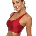 thumbnail image 2 of Tnhcen Racerback Sports Bras for Women Elasticity Breathable Sports Bra Beautiful Back Fitness Yoga Vest Supportive Bralette Cute Lingerie Shapewear Underwear, Red, XL, 2 of 9