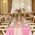 thumbnail image 7 of 4 Packs Pink Satin Tablecloth 102 x 58 Inch Overlay Satin Table Cover Rectangle Bright Silk Tablecloth Smooth Fabric Table Decoration for Wedding Banquet Party Events, 7 of 7