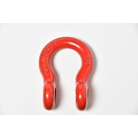 

2x5/8 Lift Tow Bow Shackle D-Ring w 3/4 Screw Pin WLL 7000 lbs 3.25T Multi-Color - SHACKLE: Red PIN: Blue - 2
