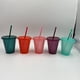 thumbnail image 4 of L 400 / 500ml vaso de agua potable con pajita de gran capacidad y tapa ancha polvo flash de plástico brillante botella de agua escolar, 4 of 5