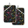 thumbnail image 7 of Yayeee Pot Holders Kitchen Heat Resistant with Pocket 7"x9.8" Cotton Oven Cooking Hot Pads, Black Neon Lightning, 7 of 7