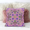 thumbnail image 4 of Amrita Sen Designs  18 x 18 in. Paisley Leaf Geo Duo Broadcloth Indoor & Outdoor Zippered Pillow - Pink, Blue & Green, 4 of 6
