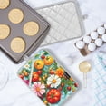 thumbnail image 5 of Yayeee Pot Holders Kitchen Heat Resistant with Pocket 7"x9.8" Cotton Oven Cooking Hot Pads, Pink Floral Tomatoes, 5 of 7