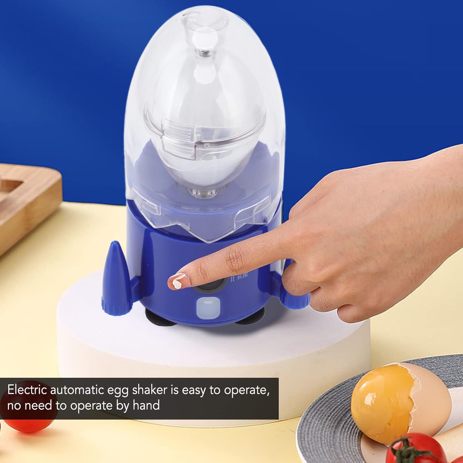 ABPETE Electric Egg Spinner Egg Scrambler, Electric Egg Yolk Mixer-Baker Tool Egg Extractor for Hard Boiled Eggs by Charging,Egg Spinner Scrambler for Small and Large Eggs