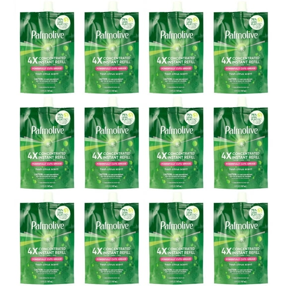 Liquid Dish Soap, Palmolive Concentrate Refill Pouch Original Floral -12 Pack