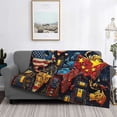 thumbnail image 2 of Yiaed World Map Of Digital Circuits Print Blanket Throw Blanket Soft Cozy Flannel Blanket for Home Bed Sofa Couch Chair-40"x30", 2 of 6