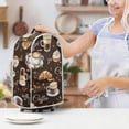 thumbnail image 7 of HELLHERO Coffee Cups with Latte Art Pattern Waterproof 15.94"H x 9.45"L x 7.28"W Coffee Machine Dust Cover Reusable Hand Strap Mixer Cover for Kitchen Home, 7 of 7