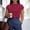 *Red, variant on ClodeEU Women's Ruched Mock Neck Short Sleeve T-Shirt,Slim Fit Crew Neck Tee Black,Women's Plus L
