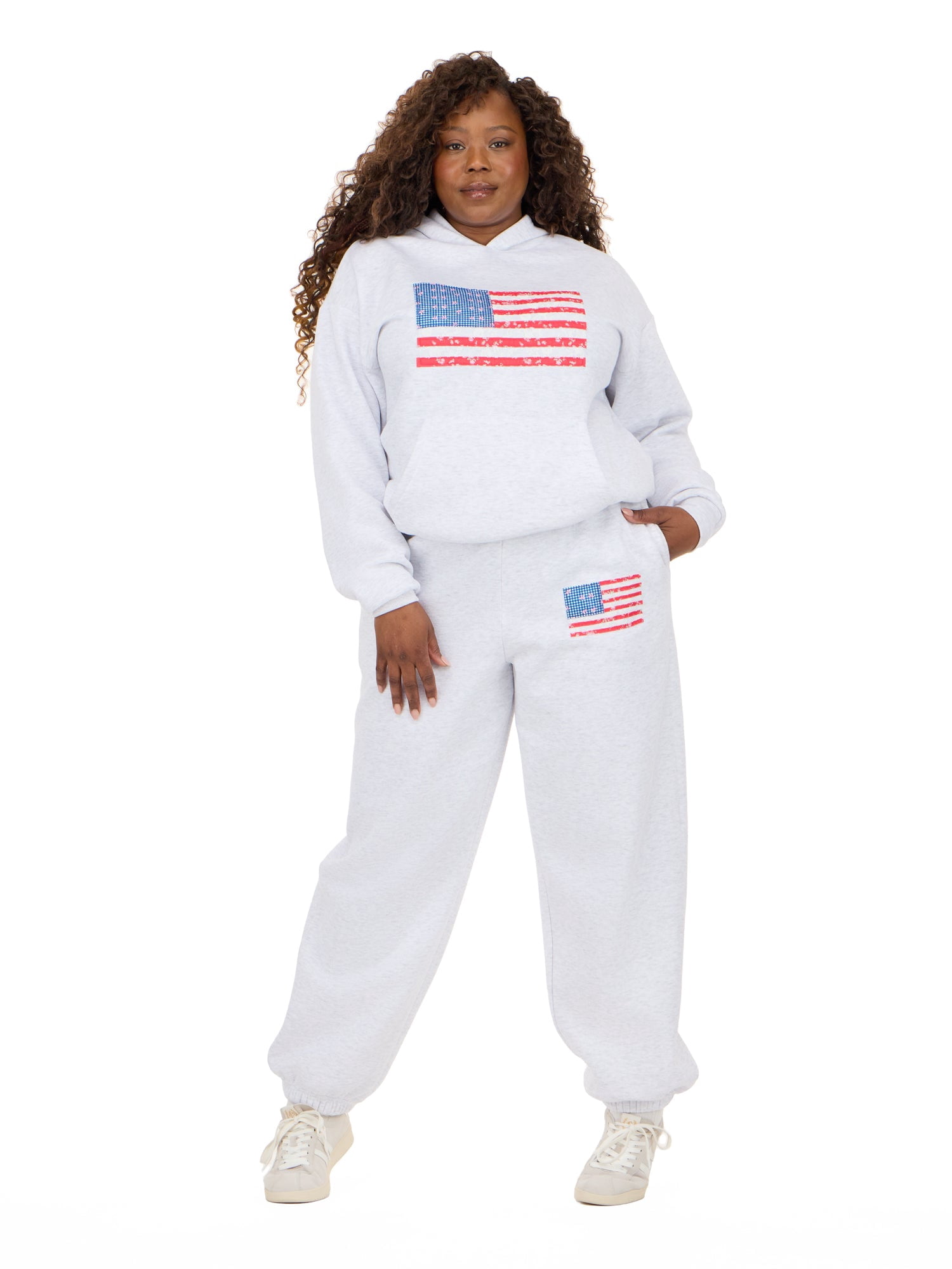 Forever 21 Women's and Women's Plus Americana Fleece Jogger Sweatpants, Sizes XXS-4X