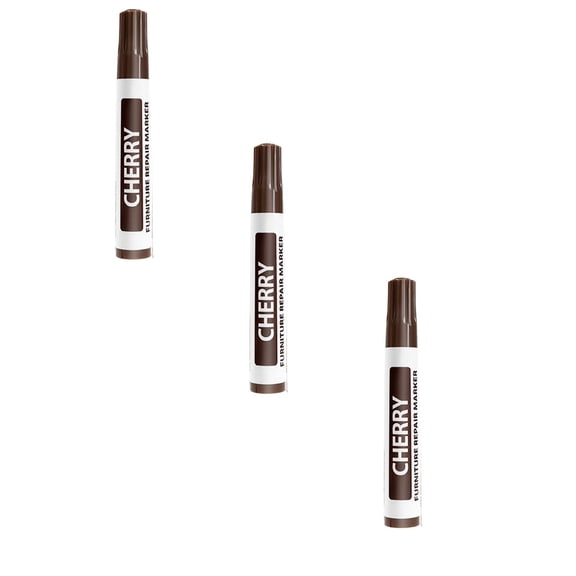 Wood Filler Sticks,3 Colors Wood Furniture Repair Kit,Scuffs,Cracks,Stains and Holes,Furniture Touch Up Markers for Touch Up Furniture,Floors,Cabinets,Tables,and Doors (Cherry colored 3 sticks)