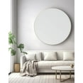 thumbnail image 2 of Nmkwnr 42 Inch Metal Frame Vanity Mirror Round Wall Mirror for Bathroom, Living Room, Silver, 2 of 8