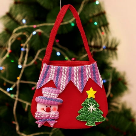 HongHeng Christmas Clearance Under .00 Christmas Bag Candy Bag Christmas Trees Christmas Ornament New Year Santa Claus Gift Bags Apples Bags