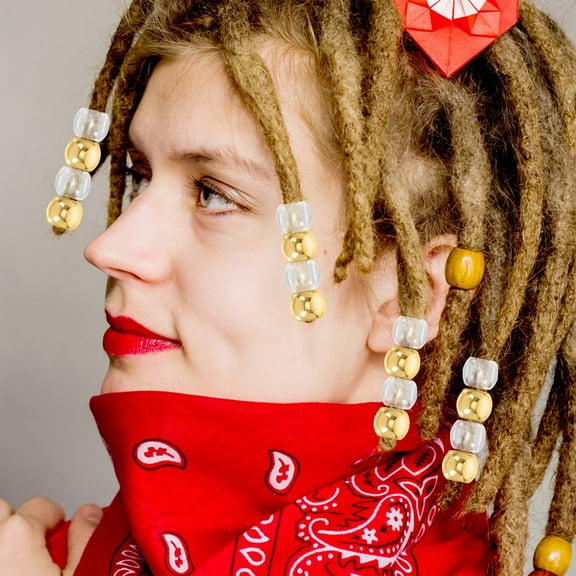 NIAIZEK Assorted Color Plastic Beads for Dreadlock Braids, Hair Accessories for Crafting Jewelry and Styling