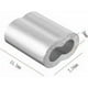 thumbnail image 5 of 50 piezas de manguitos dobles de aluminio, manguitos de cable de acero de 3 mm, clips de manguito de bucle de engarce de aluminio con extremos dobles, para cables de acero, cuerda de, 5 of 5