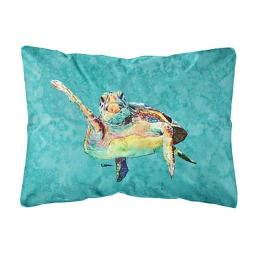 Turtle Canvas Fabric Decorative Pillow