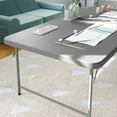 thumbnail image 4 of Flash Furniture 4.93-Foot Kid's Granite Gray Plastic Folding Table, 4 of 13