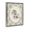 thumbnail image 2 of Stupell Industries Bohemian Watercolor Dinosaur Tropical Border Gray Floating Frame Canvas Art, 17 x 21, by LSR Design Studio, 2 of 8