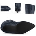 thumbnail image 3 of DARING DIVA Women's Pointed Toe Side Zipper Stiletto Heel Knee High Boots Navy Blue 7.5, 3 of 6
